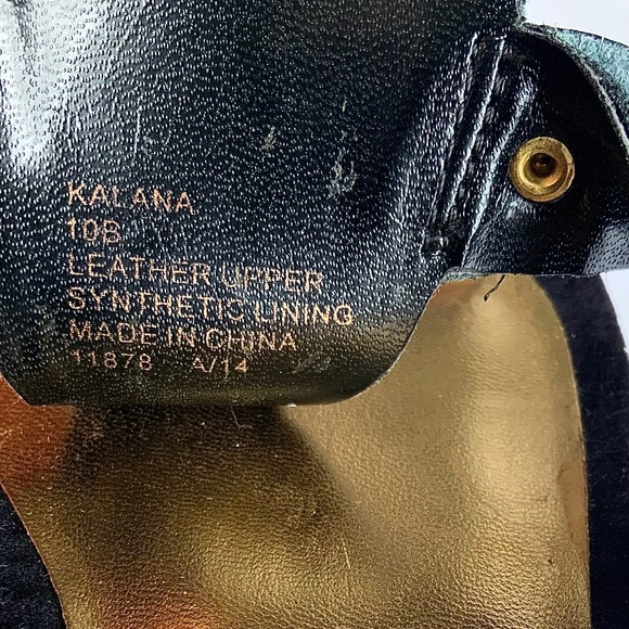 Ralph Lauren LRL Kalana Leather  Sandals Size 10B in black and gold - Picture 9 of 9